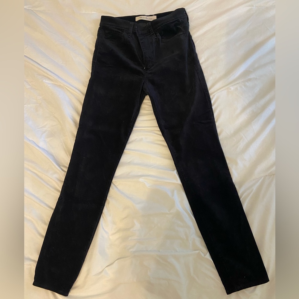 Black skinny VELVET pants
